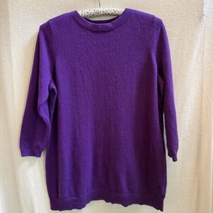 Talbots Audrey Pure Cashmere Crewneck Sweater Plus Petite womens size 1XP